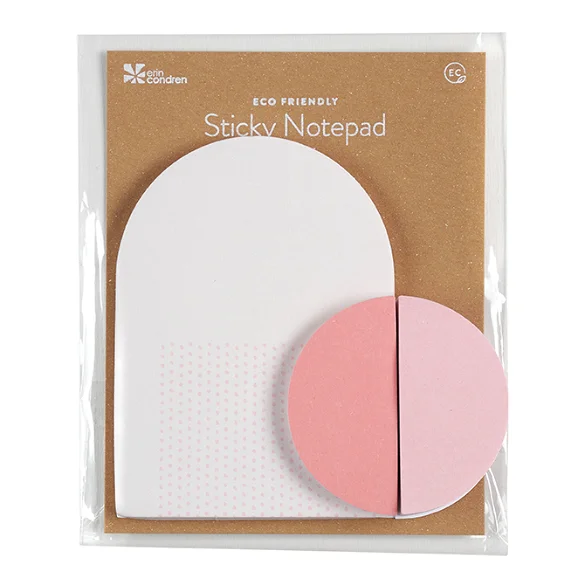 Terra Neutral Eco Friendly Sticky Notepad Shapes 3-Pack