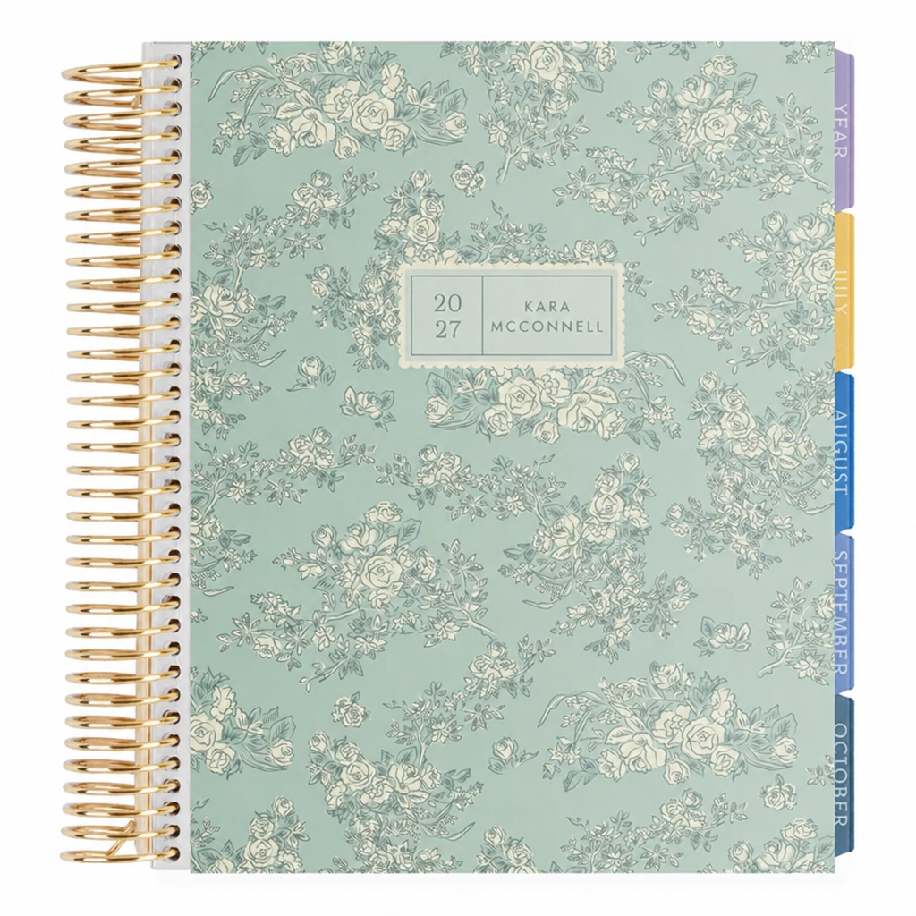 **SPECIAL ORDER** Toile Wallpaper Mist Monthly Planner - Jan '27 to Dec '27
