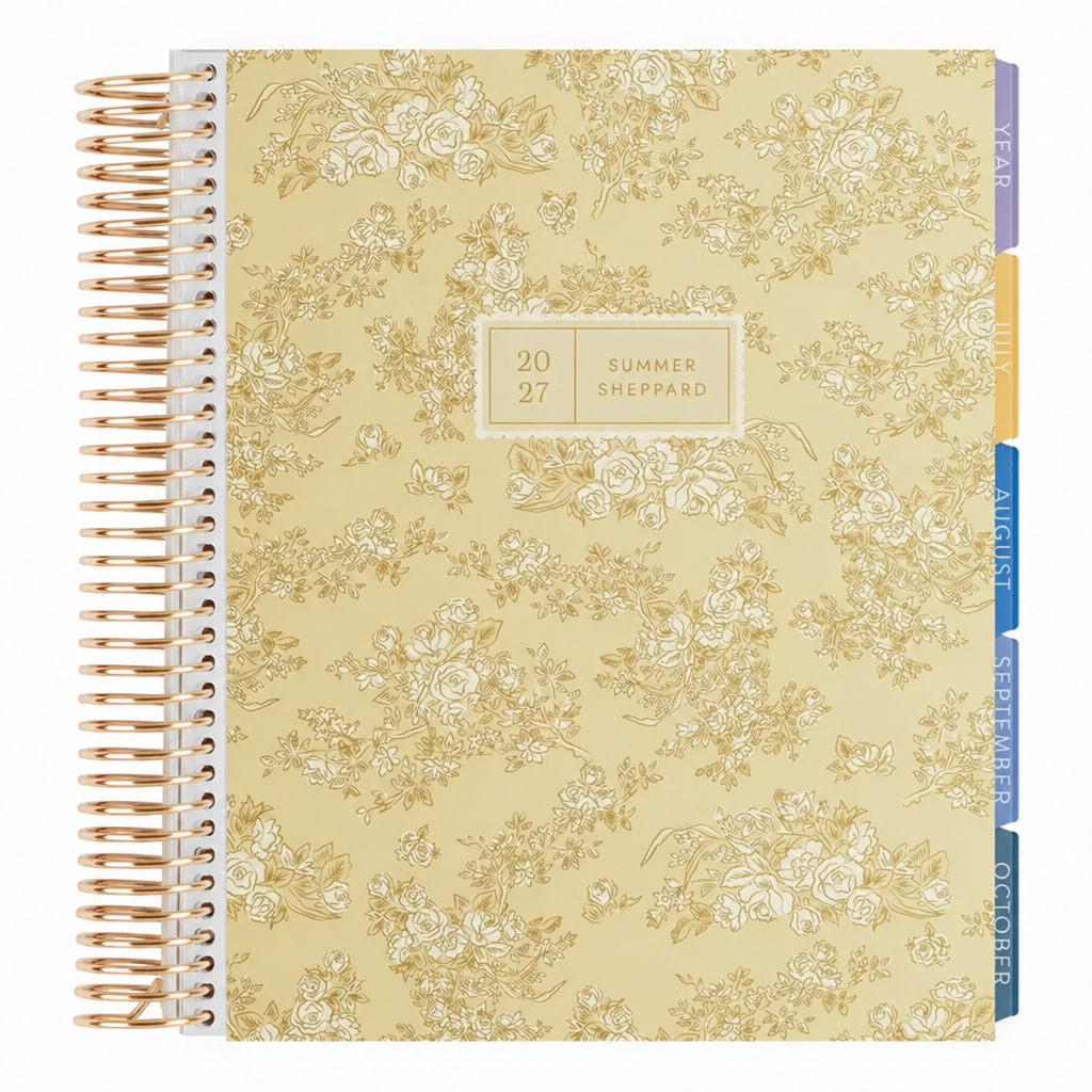 **SPECIAL ORDER** Toile Stripes Sand Monthly Planner - Jan '27 to Dec '27