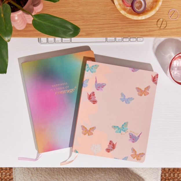 Paperback Notebook - Metallic Butterfly