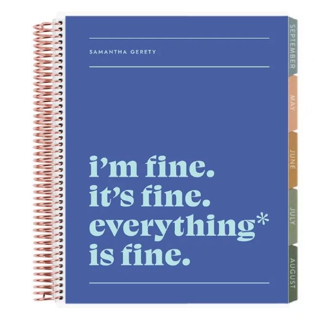 **SPECIAL ORDER** Toile Fine Horizontal Teacher Lesson Planner- Jan '27 to Dec '27