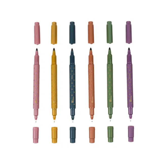 Earth Tones Dual-Tip Markers 6-Pack - New