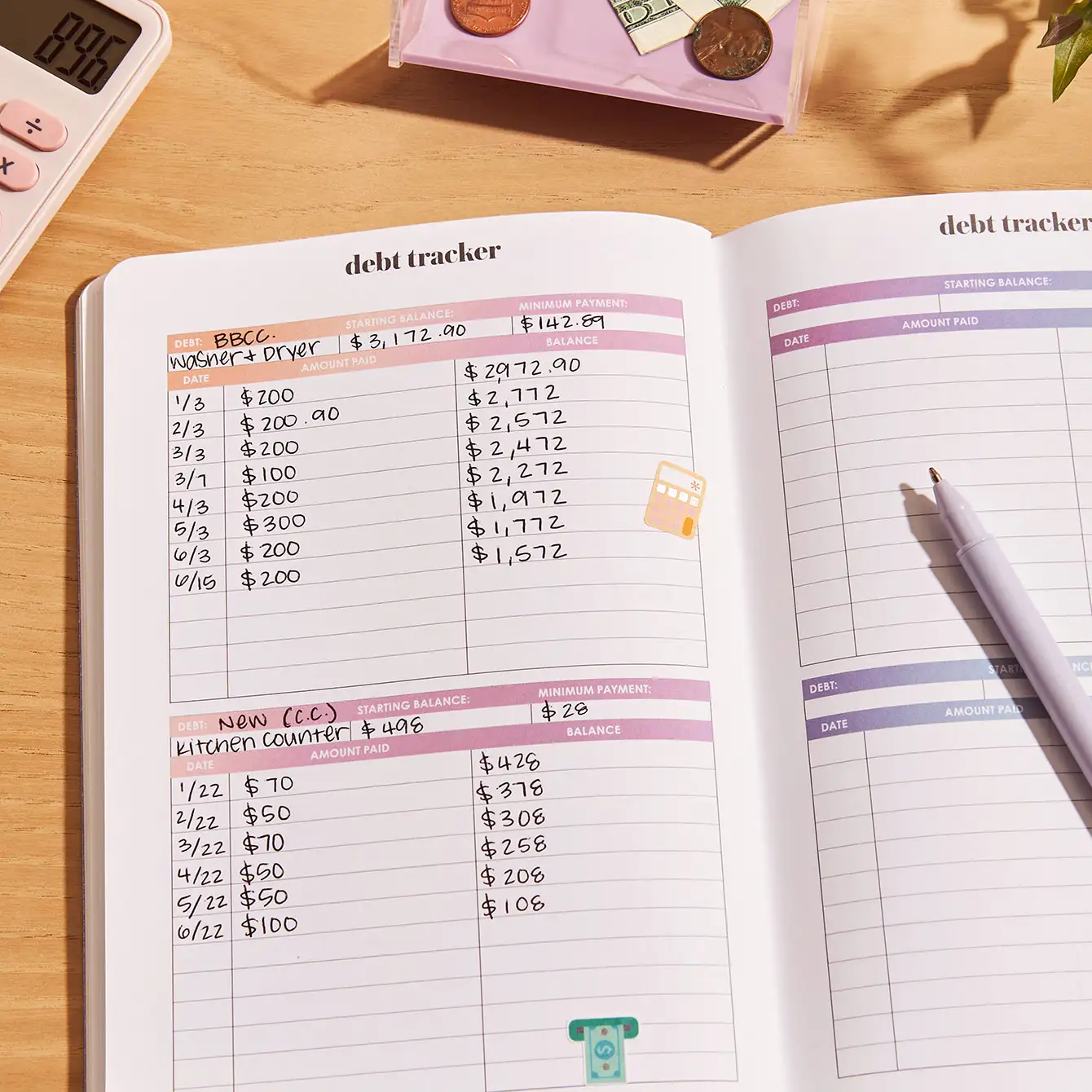 Budget Book Petite Planner - Colourblends Dusk