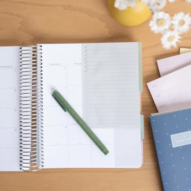 Earth Tones Functional Tabbed Sticky Notes Booklet