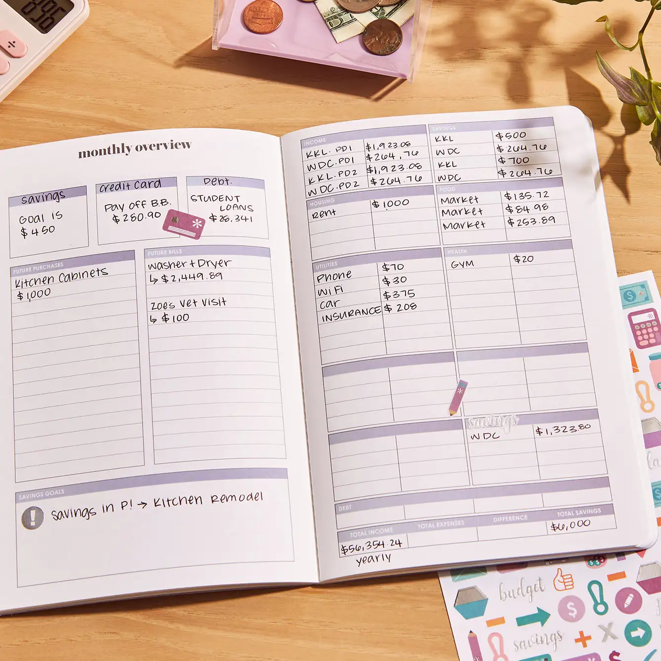 Budget Book Petite Planner - Colourblends Dusk