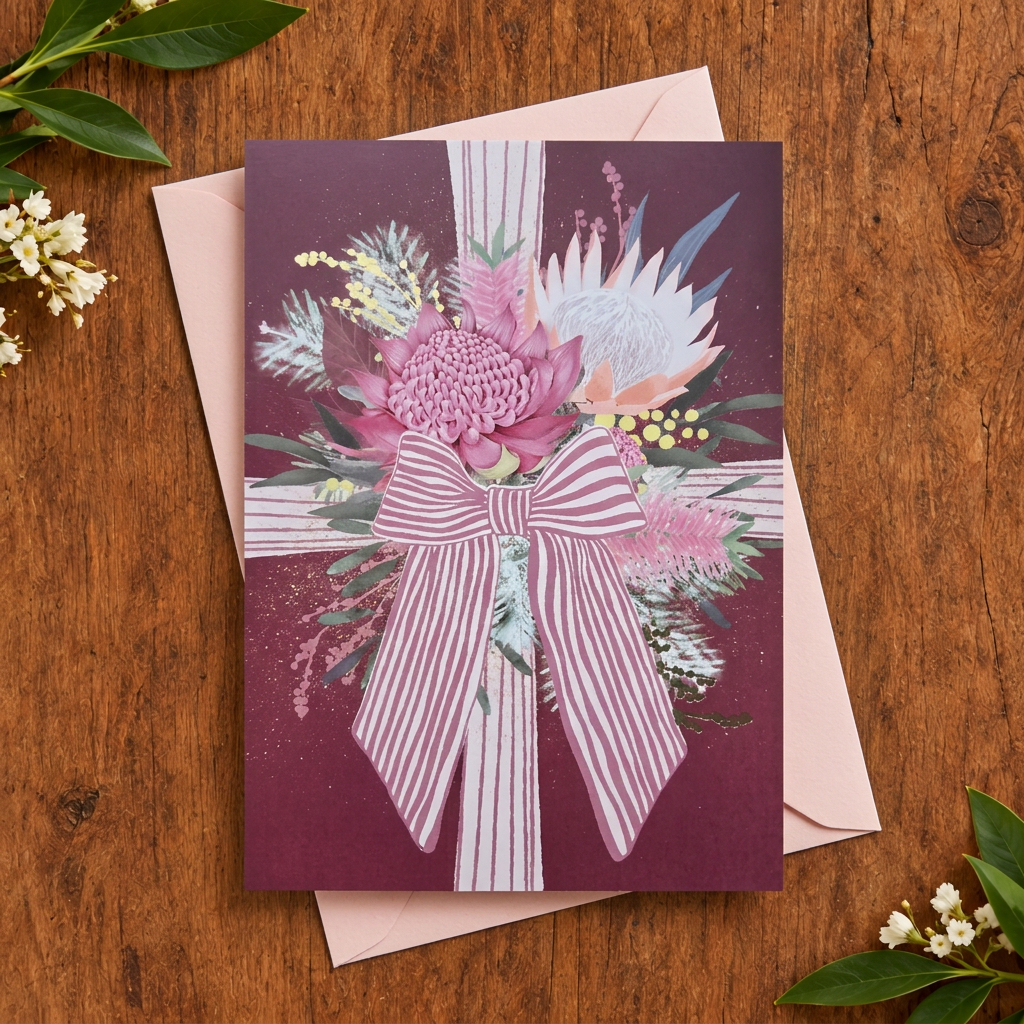 Botanical Bow Christmas Card