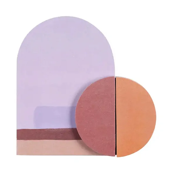 Warm Neutral Sticky Notepad Shapes 3-Pack