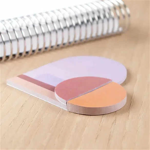 Warm Neutral Sticky Notepad Shapes 3-Pack
