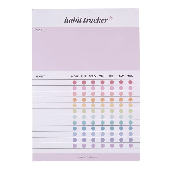 Habit Tracker Notepad - 50 Sheets