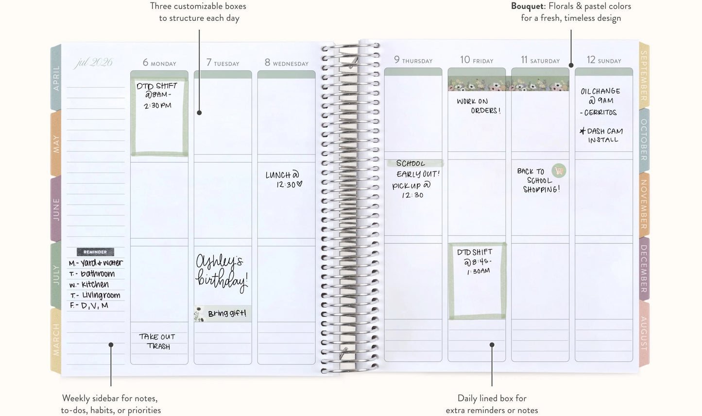 **SPECIAL ORDER** Bouquet Vertical LifePlanner™ - Jul '25 to Jun '26