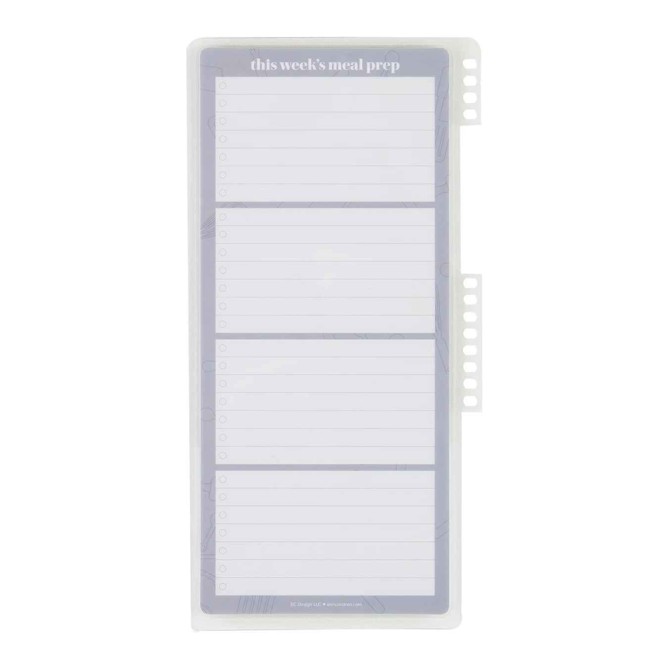 Meal Prep Sticky Note Dashboard