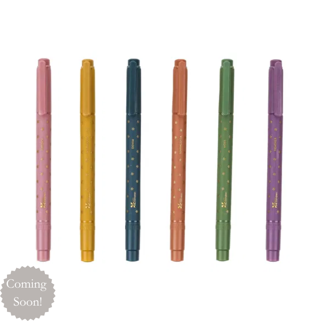 Earth Tones Dual-Tip Markers 6-Pack - New