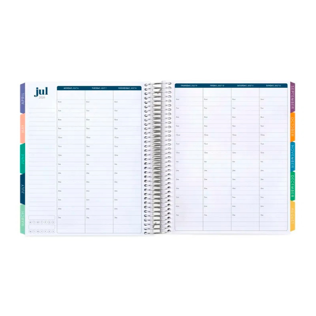 **SPECIAL ORDER** Minimum Hourly LifePlanner™ - Hexagon Interior - Jul '25 to Jun'26
