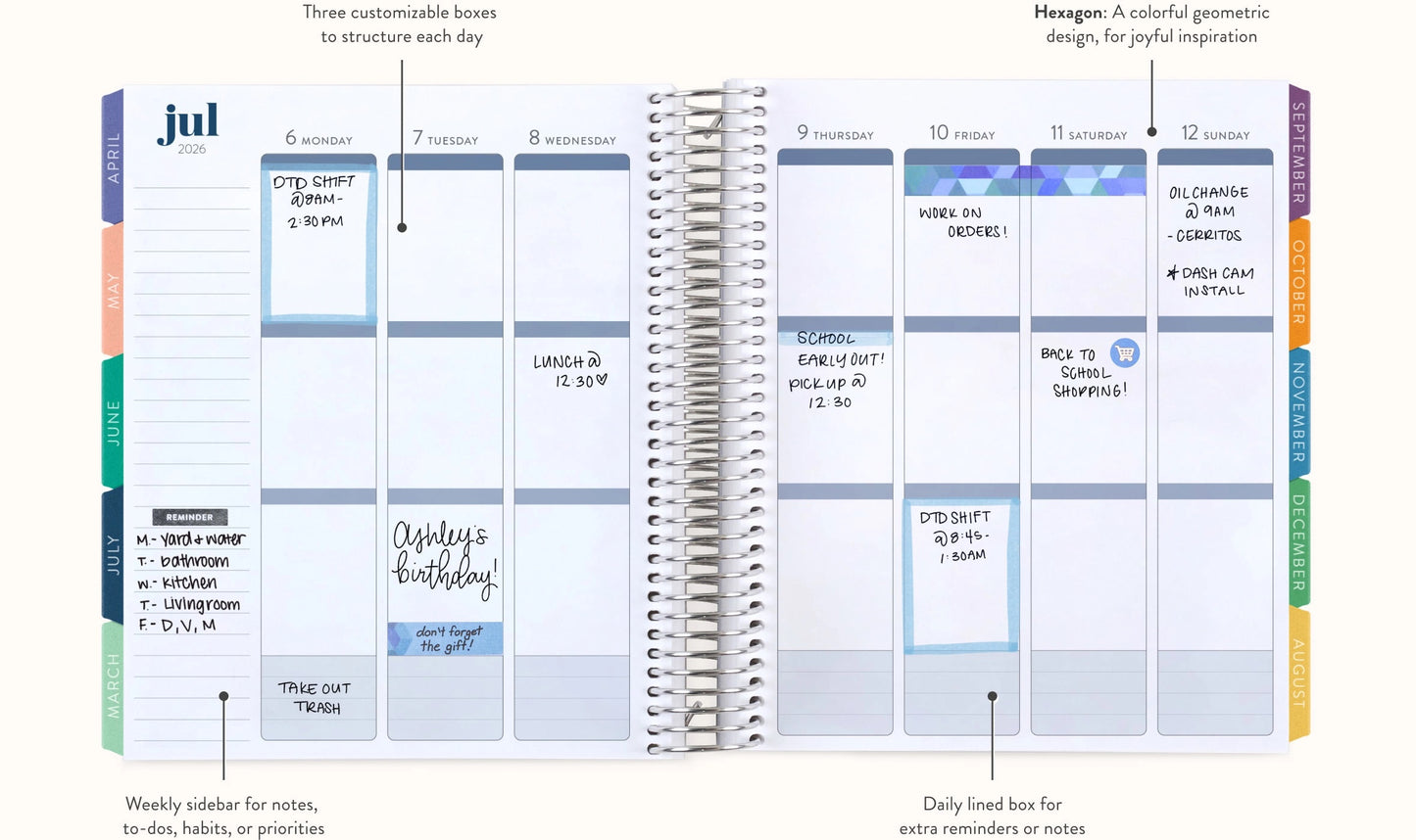 **SPECIAL ORDER** Hexagon Vertical LifePlanner™ - Sept '25 - Aug '26