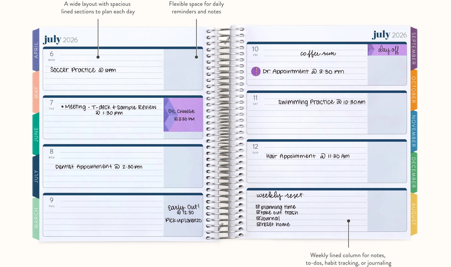 **SPECIAL ORDER** Hexagon Horizontal LifePlanner™ - Jul '25 to Jun'26