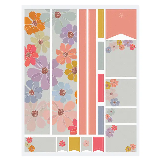 Colourful Cosmos Sticker Sheet