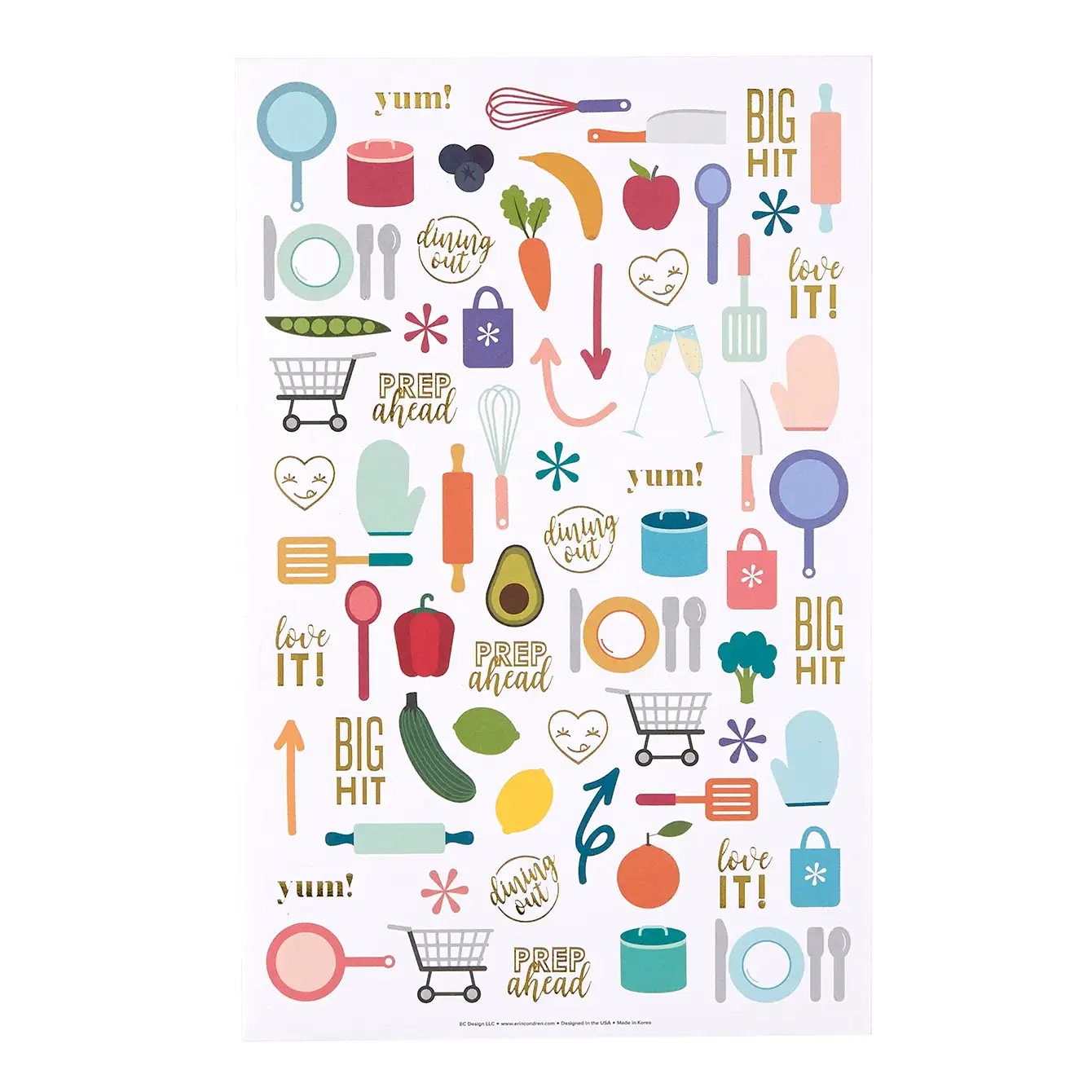 Tie Dye Stripes PetitePlanner Meal Planner