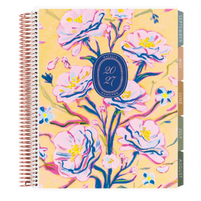 **SPECIAL ORDER** Toile Floral Bursts Horizontal Teacher Lesson Planner - Jan '27 to Dec '27