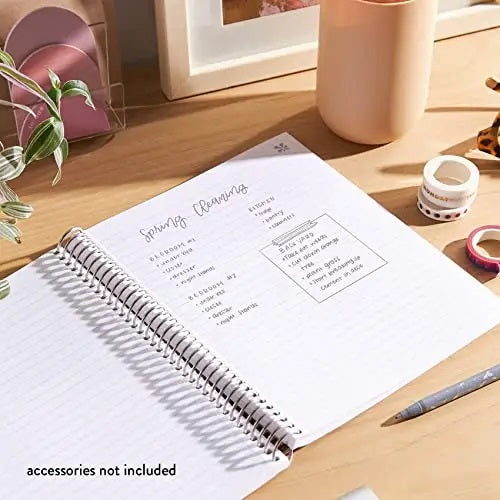 7x9 Colourful Vintage Florals Coiled Notebook - Lined
