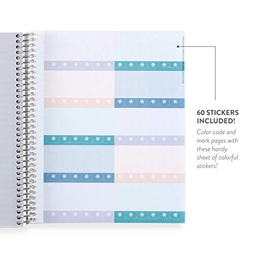 7x9 EttaVee Brilliant Blooms Coiled Notebook