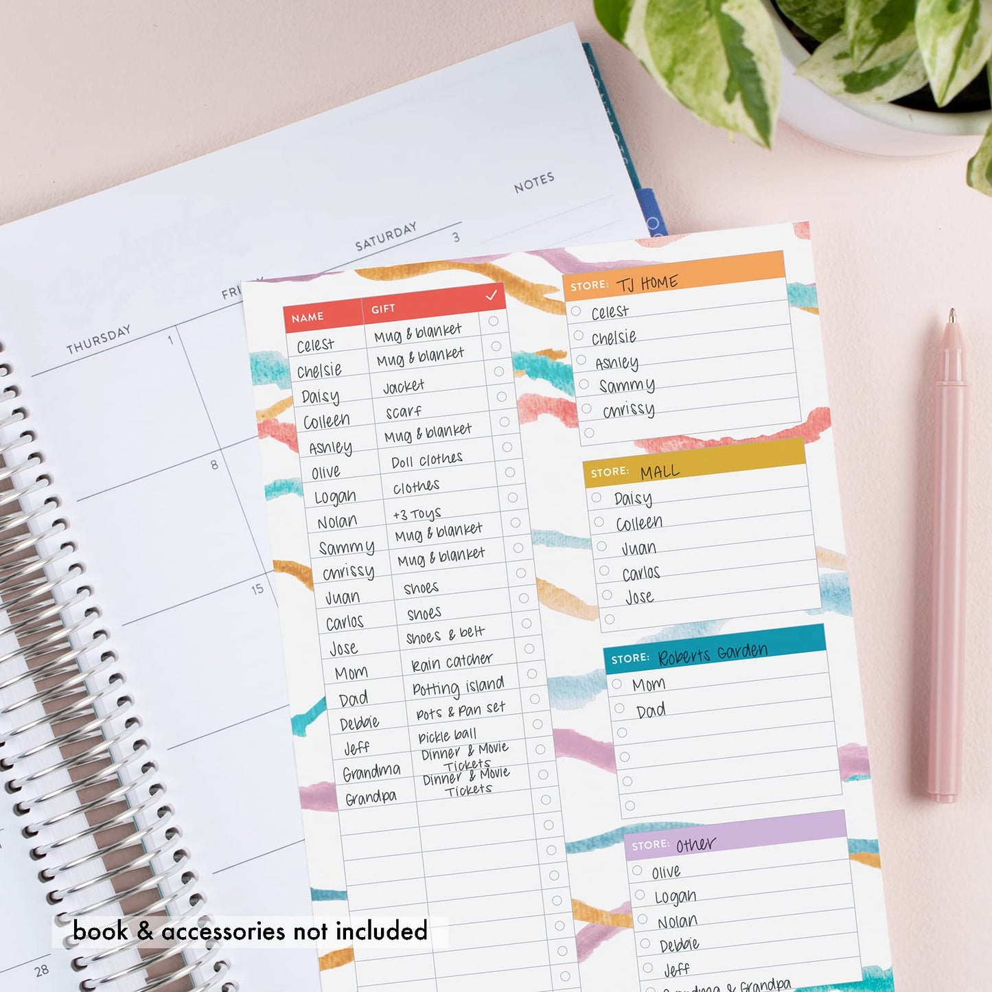 Gift Shopping List Notepad - 50 Sheets