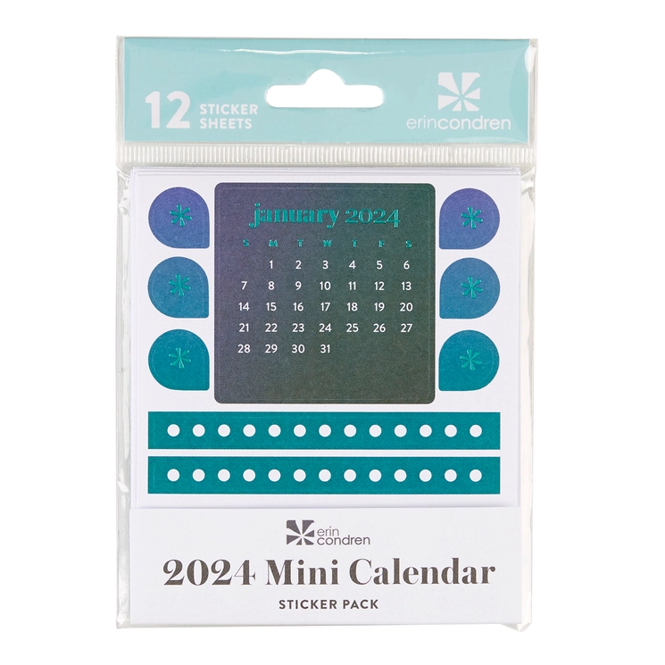 Mini 2024 Calendar Sticker Pack NEW