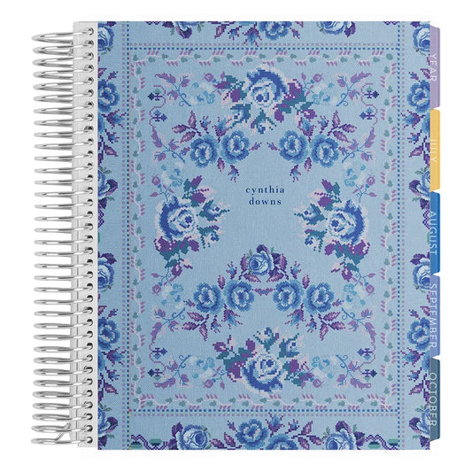 **SPECIAL ORDER** Toile Petal Point Lapis Blue Monthly Planner - Jan '27 to Dec '27