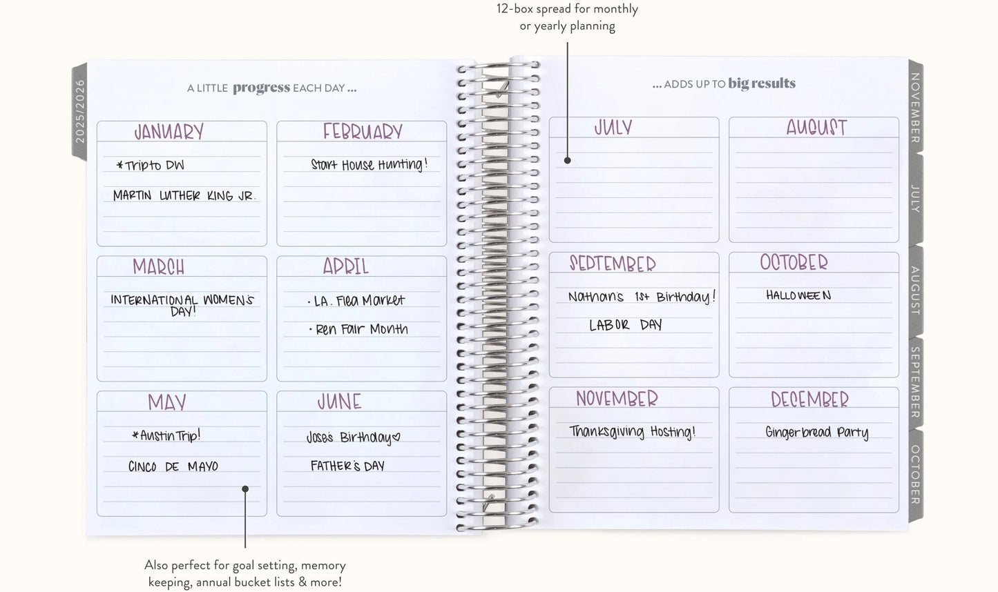 **SPECIAL ORDER** Minimal Horizontal LifePlanner™ - Jul '25 to Jun '26