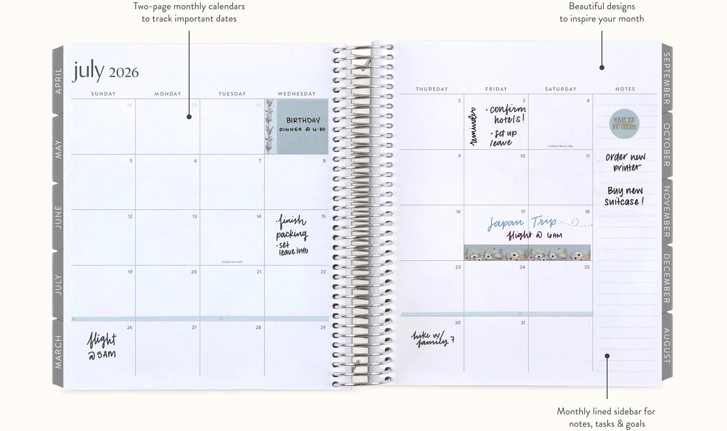 **SPECIAL ORDER** Minimal Horizontal LifePlanner™ - Jul '25 to Jun '26