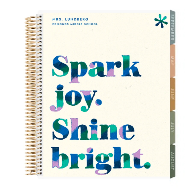 **SPECIAL ORDER** Toile Spark Joy Horizontal Teacher Lesson Planner - Jan '27 to Dec '27