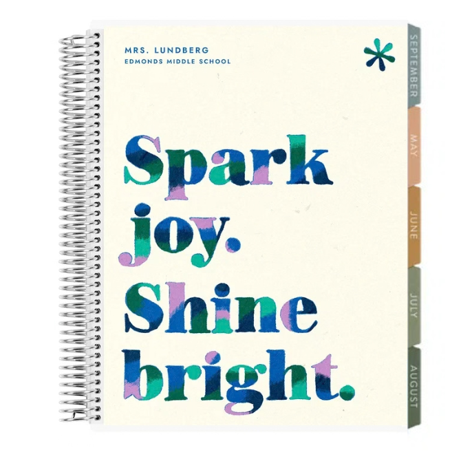 **SPECIAL ORDER** Toile Spark Joy Horizontal Teacher Lesson Planner - Jan '27 to Dec '27