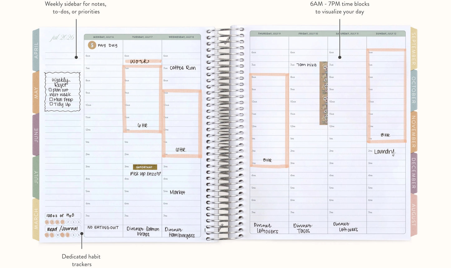 **SPECIAL ORDER** Bouquet Hourly LifePlanner™ - Jul '25 to Jun '26