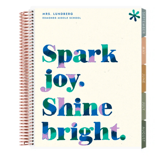 **SPECIAL ORDER** Toile Spark Joy Horizontal Teacher Lesson Planner - Jan '27 to Dec '27