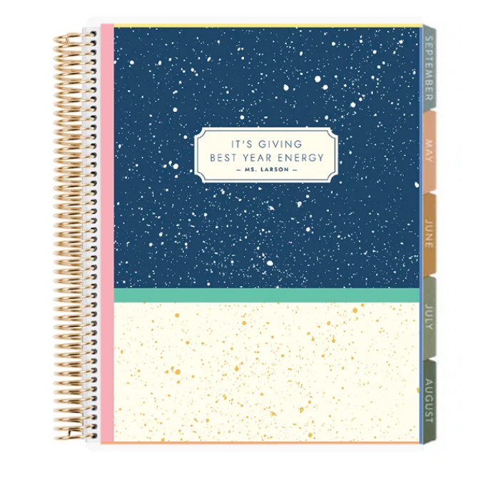 **SPECIAL ORDER** Toile Colour Block Horizontal Teacher Lesson Planner - Jan '27 to Dec '27
