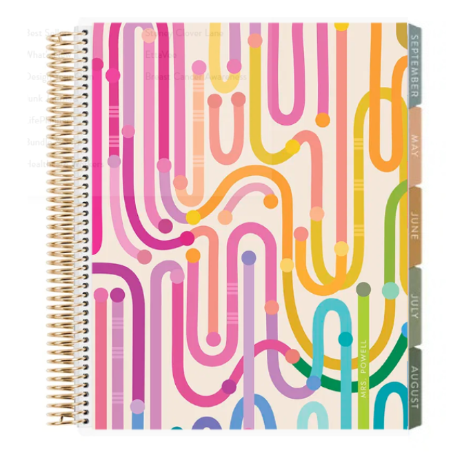 **SPECIAL ORDER** Toile Journey Horizontal Teacher Lesson Planner- Jan '27 to Dec '27