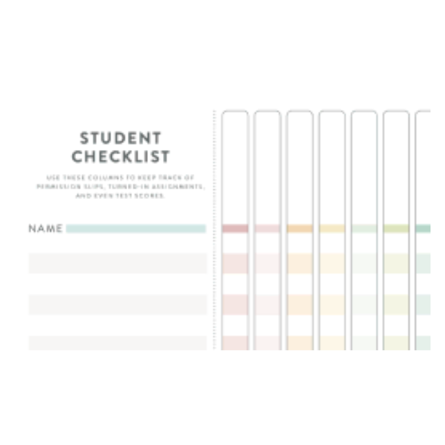 Teacher Lesson Planner Choice of 20 additional checklist, lined, or productivity pages (grouped in back) - Not Available with Bundles