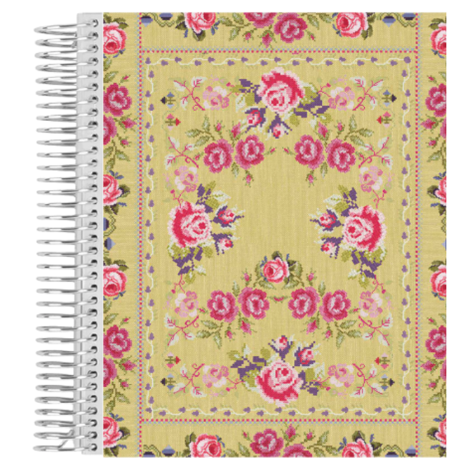 7x9 Butter Yellow Petal Point Coiled Notebook