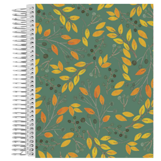 7x9 Fall Leaves Coiled Notebook