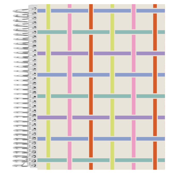 7x9 Criscross Coiled Notebook - Lined