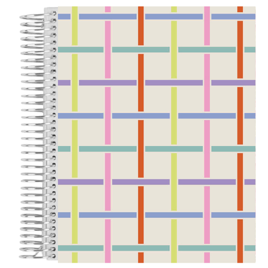 7x9 Criscross Coiled Notebook - Lined