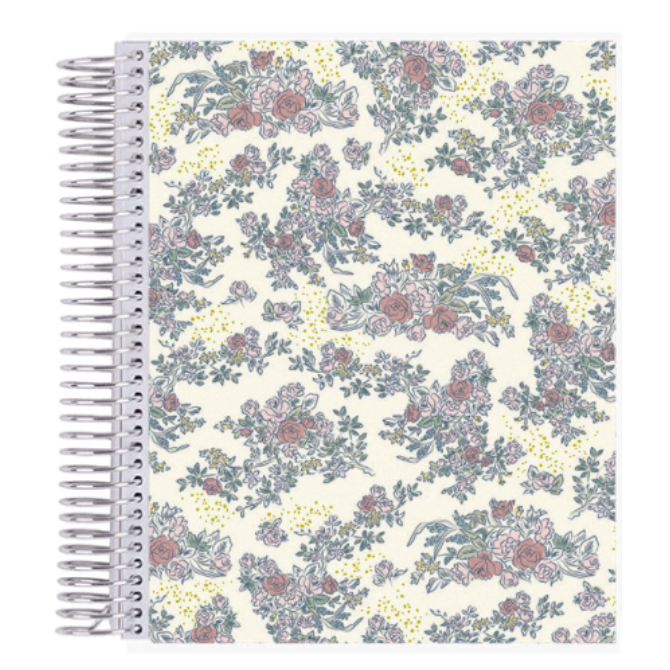 7x9 Metallic Toile Coiled Notebook