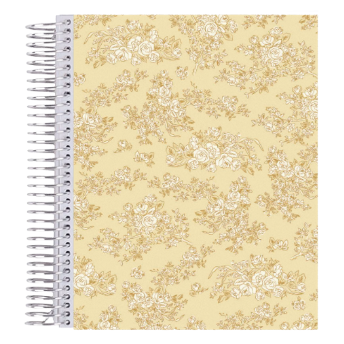 7x9 Toile Sand Coiled Notebook