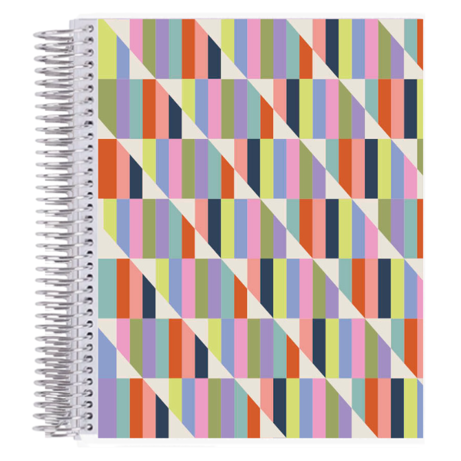 7x9 Hypnotic Coiled Notebook - Lined