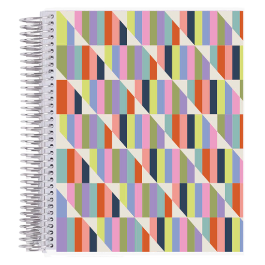 7x9 Hypnotic Coiled Notebook - Lined