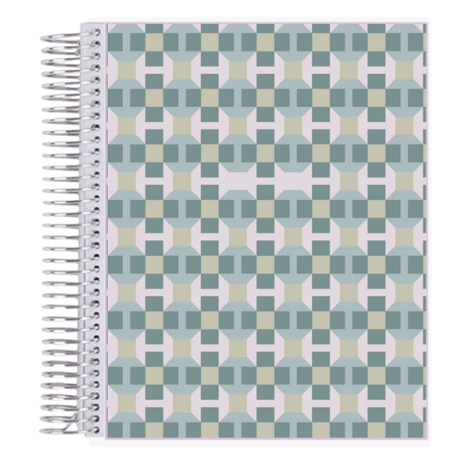 7x9 Parquet Coiled Notebook