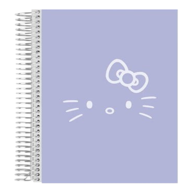 7x9 Hello Kitty Pretty Kitty Coiled Notebook - Lined