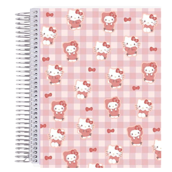 7x9 Hello Kitty Hoddie Coiled Notebook - Lined