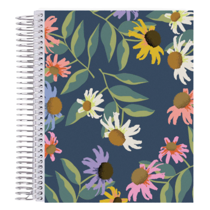 7x9 Daisy Blooms Coiled Notebook