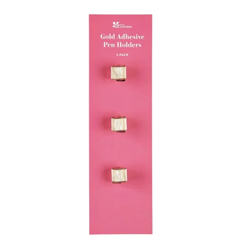 Gold Adhesive Pen Holders 3-Pack - NEW ARRIVAL