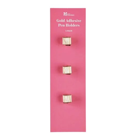 Gold Adhesive Pen Holders 3-Pack - NEW ARRIVAL